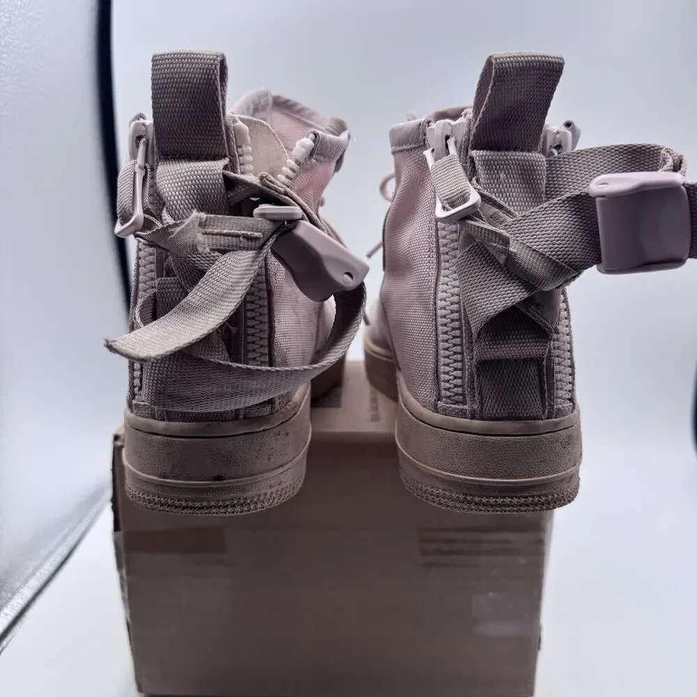 Nike SF Air Force 1 Mid Pink Leather Utility Sneakers Girl’s Sz 7/Women’s 8.5